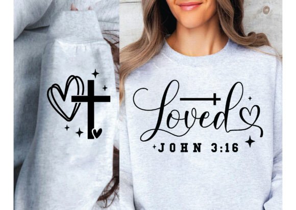 Bible Loved John 3:16 SVG — T-Shirt Designs & Brand Assets