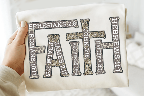 Camo Faith SVG: Christian Scripture SVG for T-Shirt Designs