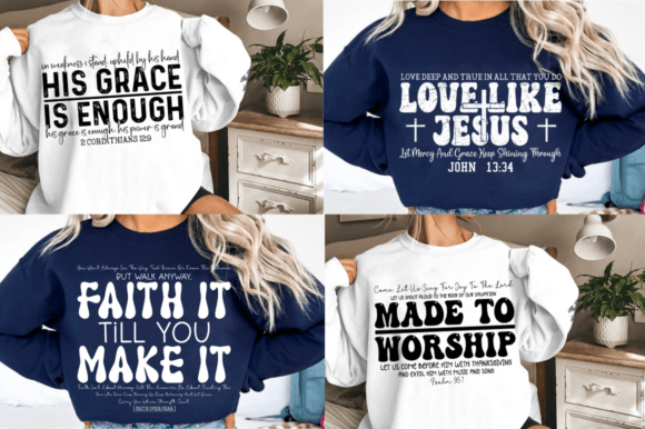 Christian Bible Verse SVG PNG Bundle for T-Shirt Designs