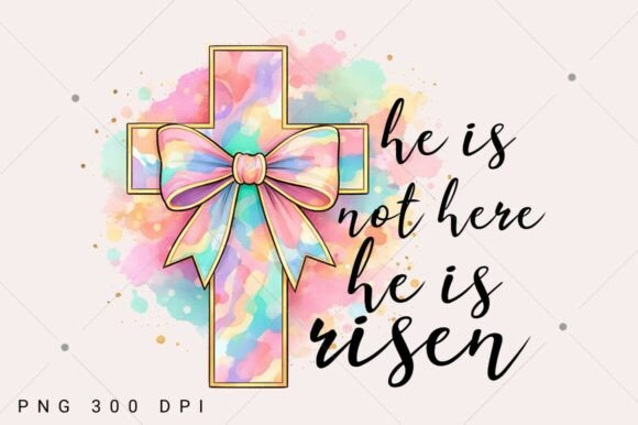 Christian Easter PNG: He Is Not Here T-Shirt Designs