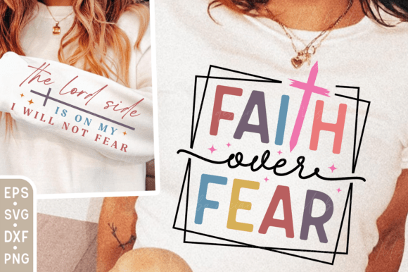 Elegant Christian Faith Sleeve SVG PNG for T-Shirt Designs