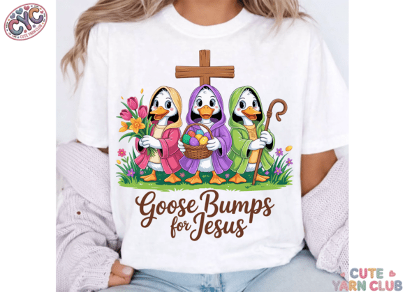 Goose Bumps for Jesus Cross PNG, Easter T-Shirt Designs