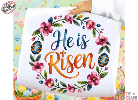 He is Risen Floral PNG, Christian Png — T-Shirt Designs