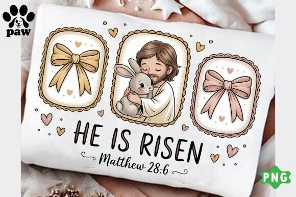 He Is Risen PNG: Jesus Easter Bible Verse