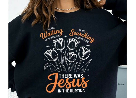 In the Waiting There Was Jesus Shirt Pn T-Shirt Designs