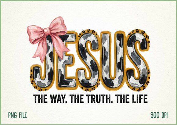Jesus the Way the Truth the Life Clipart for T-Shirt Designs