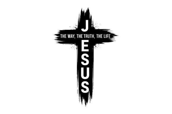 Jesus Way Truth Life Cross T-Shirt Designs