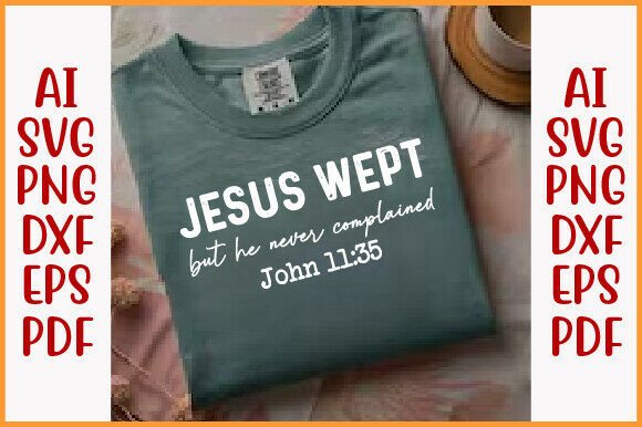 Jesus Wept Bundle PNG: Christian T-Shirt Designs