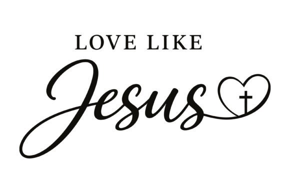 Love Like Jesus Christian Typography T-Shirt Designs