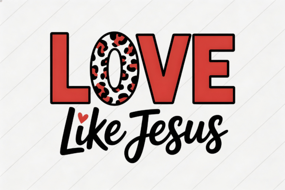 Love Like Jesus Leopard Print T-Shirt Designs