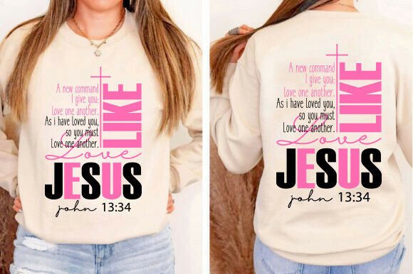 Love Like Jesus SVG: T-Shirt Designs for Editorial Use