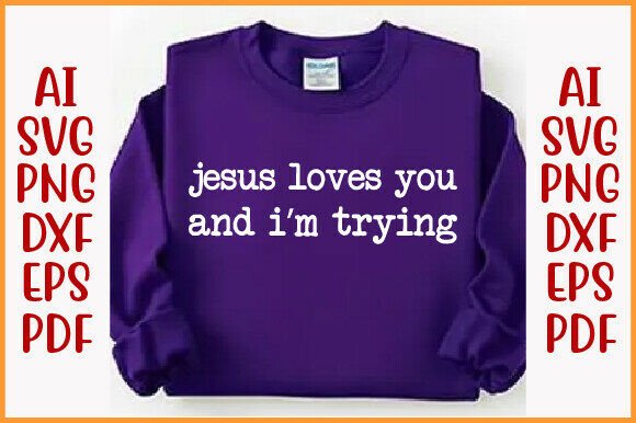 Trendy Jesus PNG SVG for T-Shirt Designs